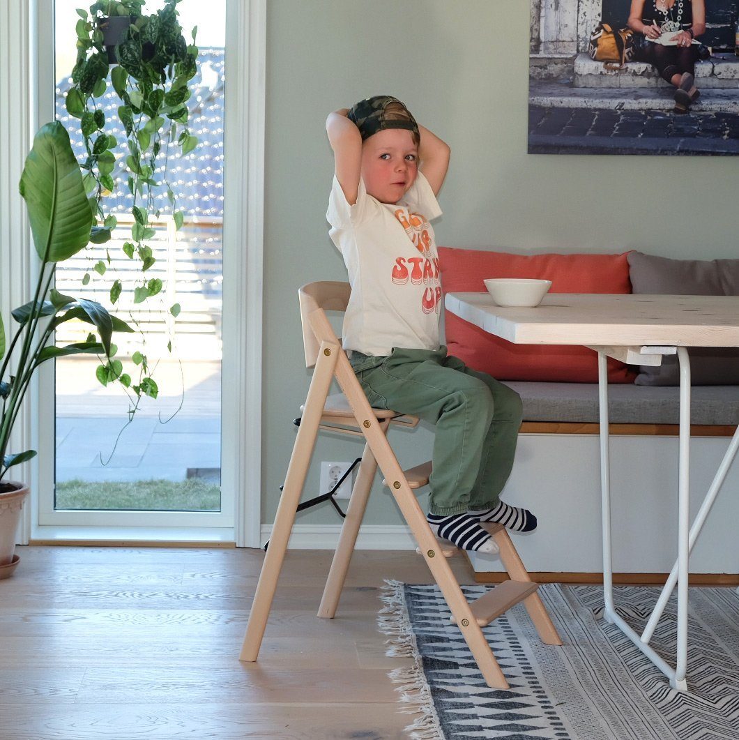 Klapp foldable high chair beech natural
